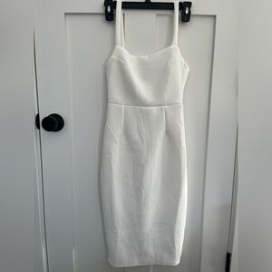Lulu's Chic White Strapless Dress